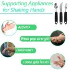 Easy Grip Silverware Set for Seniors and Disabilities