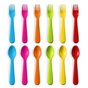 Brightly Colored BPA-Free Toddler Utensil Set