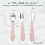 Kids Stainless Steel Utensils Set with Easy-Grip Handles