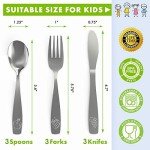 Stainless Steel Kids Utensil Set - 9 Pieces