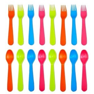 16 Pcs Kids Forks and Spoons Set
