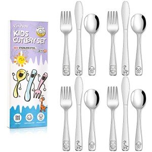 VITEVER 12-Piece Toddler Stainless Steel Utensil Set