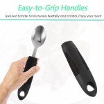 Easy Grip Silverware Set for Seniors and Disabilities