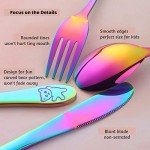 Rainbow Stainless Steel Kids Flatware Set of 2