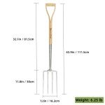 Berry&Bird Ergonomic Stainless Steel Digging Fork