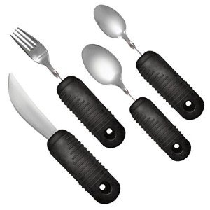 Easy Grip Utensil Set with Built-Up Handles