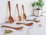Zulay Kitchen 6-Piece Heat-Resistant Wooden Spoon Set