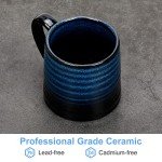 Otevymu 18 Oz Starry Blue Ceramic Mug
