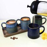 Otevymu 18 Oz Starry Blue Ceramic Mug