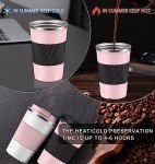Insulated Travel Coffee Mug - 12oz Stainless Steel
