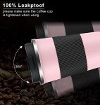 Insulated Travel Coffee Mug - 12oz Stainless Steel