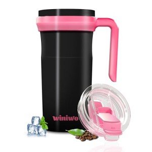 20 oz Insulated Travel Coffee Tumbler with Handle