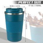 Insulated Stainless Steel Travel Coffee Mug - 17oz