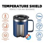 Stainless Steel Insulated Coffee Mug - 12oz Navy