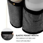 Riemot Travel Cup Holder for Suitcase - Black