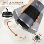 KETIEE Insulated Travel Coffee Mug 12oz Grey