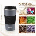 KETIEE Insulated Travel Coffee Mug 12oz Grey