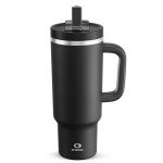 40 oz Insulated Tumbler with Handle & Straw