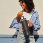 40 oz Insulated Tumbler with Handle & Straw