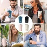 PHILORN 12 Oz Insulated Travel Coffee Mug