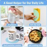 4-Pack Rubber Jar Opener Set for Easy Grip