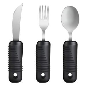 Adaptive Easy Grip Utensils for Adults - 3 Piece Set