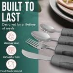 BUNMO Adaptive Utensils for Easy Eating - 4 Piece Set