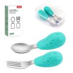 Dinosaur Baby Fork and Spoon Set with Case
