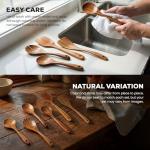 Zulay Kitchen 6-Piece Heat-Resistant Wooden Spoon Set