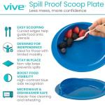 Vive Non-Skid Scoop Plates for Easy Eating