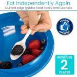 Vive Non-Skid Scoop Plates for Easy Eating