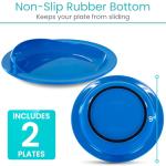 Vive Non-Skid Scoop Plates for Easy Eating