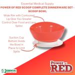 Adaptive Red Dinnerware Set for Seniors and Caregivers