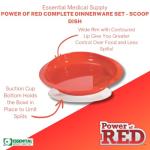 Adaptive Red Dinnerware Set for Seniors and Caregivers