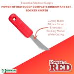 Adaptive Red Dinnerware Set for Seniors and Caregivers