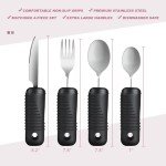 Easy-Grip Adaptive Utensils for Seniors - 4 Piece Set