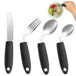 Adaptive 4-Piece Utensils Set for Tremors