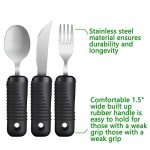 Adaptive Easy Grip Utensils for Adults - 3 Piece Set