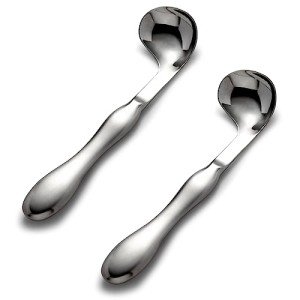 Adaptive Utensils for Seniors – 2 Curved Spoons