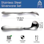 Adaptive Utensils for Seniors – 2 Curved Spoons