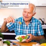 Adaptive Utensils for Seniors – 2 Curved Spoons
