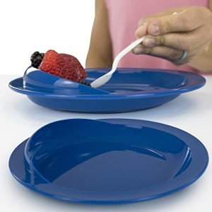 Vive Non-Skid Scoop Plates for Easy Eating
