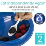 Vive Non-Skid Scoop Plates for Easy Eating