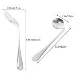 Angled Fork and Spoon Set for Easy Eating