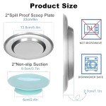 Stainless Steel Spill-Proof Scoop Plate Set for Seniors