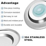 Stainless Steel Spill-Proof Scoop Plate Set for Seniors