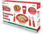 Adaptive Red Dinnerware Set for Seniors and Caregivers