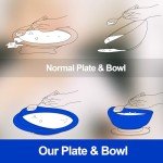 Adaptive Spill-Proof Bowl and Plate Set for Seniors