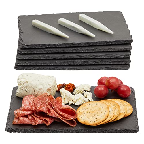 Mini Slate Cheese Boards Set – 6 Individual Plates