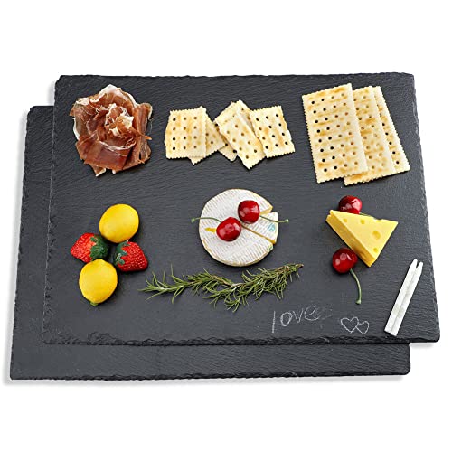 Slate Cheese Boards with Chalk - Set of 2
